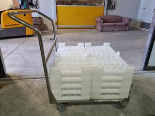 Stainless Steel Low Platform Trolley Frame w/ 10x Fruit/Nut Drying Trays