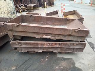 2 x Large Steel Bins
