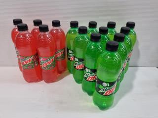 Mountain Dew Soft Drinks, 15x 600mL Bottles