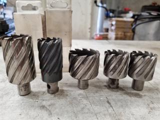 5x Annular Cutters, Assorted Sizes