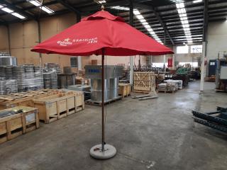 Outdoor Patio Deck Umbrella w/ Weighted Base