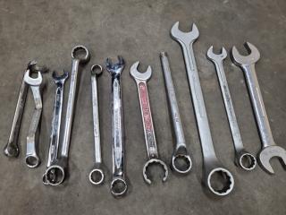 11x Assorted Combination Spanner Wrenches