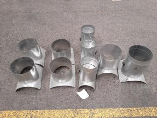 9 x Galvinised Flueing Joiners/Adapters