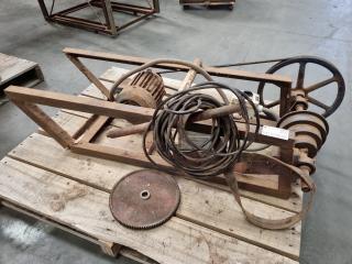 Vintage Electric Powerd Belt Drive Assrmbly