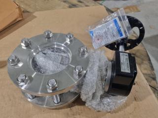 Worm Gear Type DN100 Butterfly Valve, New