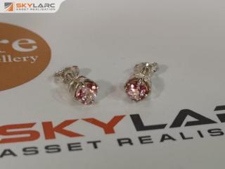 Wicken Sterling Silver Love Nest Earrings w/ Pink Topaz