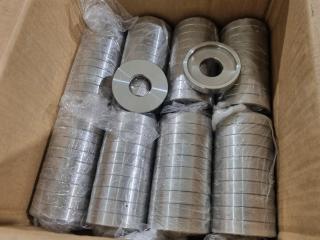82x Stainless Steel Circular Disks, 65mm dia