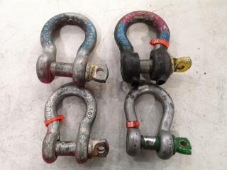 4x Assorted Lifting Bow Shackles