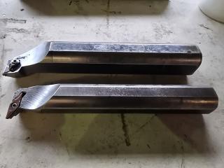 2 x Large Lathe Boring Bars 