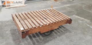 Large Wooden Platform Trolley
