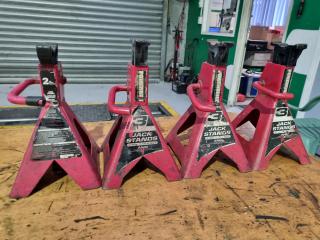 4x Jack Stands, 3-Ton & 2-Ton varieties