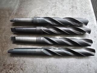4 x Large Morse Taper Drill Bits