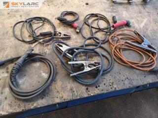 6x Assorted Industrial Welding Cables & Clamps