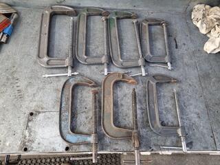 7x Assorted G-Clamps