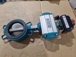 V-Tork Double Acting Pneumatic Actuator w/ Butterfly Valve, New