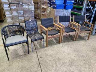 5x Assorted Outdoor Chairs