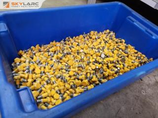 43kg of Yellow Painted Bolts, 2x Sizes