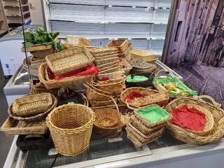 100+ Assorted Reed, Wicker, Rattan, Baskets