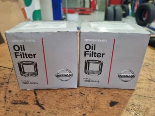 2x Nissan OEM Oil Filters 15208-BN30A, New