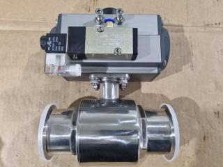 Chisin Pneumatic Valve Actuator w/ Stainless Ball Valve, New