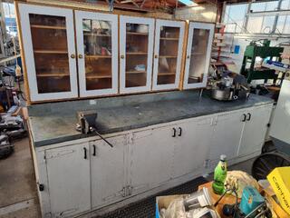Large Vintage Workshop Cabinet Workbench