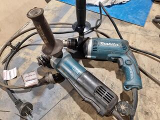Makita Corded Drill & Angle Grinder