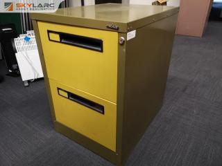 2-Drawer Retro Coloured Steel Office File Cabinet by Precision