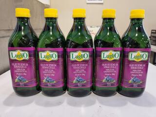 LugliO 100% Pure Grapeseed Oil, 5x 1L Bottles
