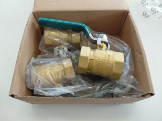 3 x DN40 PN16 MS58 HPB59-1 brass ball valves