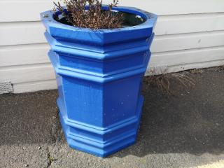 Vintage Antique Cast Steel "Litter" Bin Plant Pot