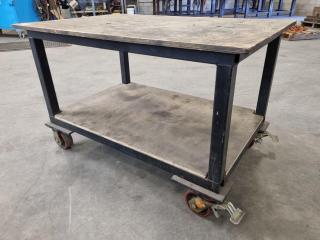 Heavy Duty Workshop Platform Shelf Trolley
