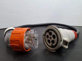 PDL 56PA550 50A 500V plug with cable and socket - 1 Metre