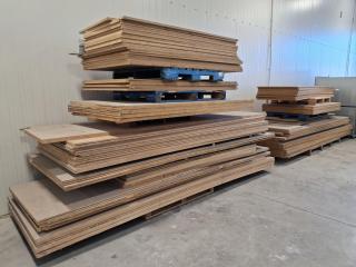 Large quantity of MDF skinned particle board sheets