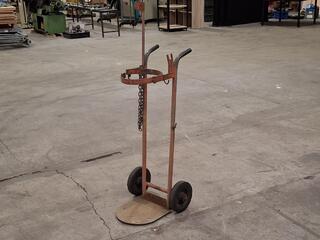 Steel gas cylinder trolley