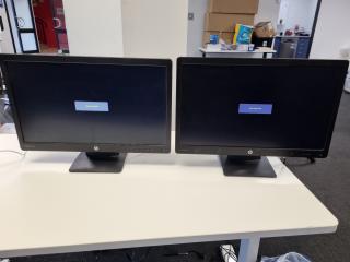 2x HP ProDisplay 23" Full HD LED Monitors P232