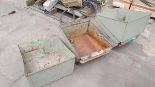 Six Steel Bins