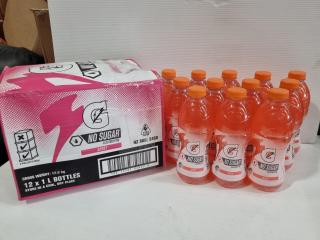 Gatorade No Sugar Electrolytes Berry, 12x 1-Litre Bottles