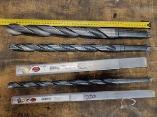 3x 500mm Long Morse Taper Metric Drills
