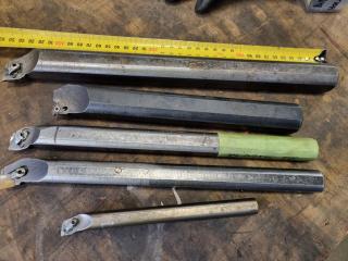 5x Assorted Indexable Lathe Boring Bars