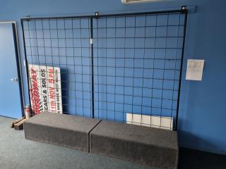 Retail Hanging Rack Display w/ 2x Display Box Stands