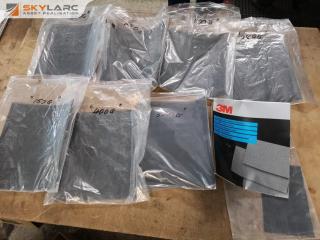 63x 3M Coated Abrasive Sanding Sheets, Assorted Grits