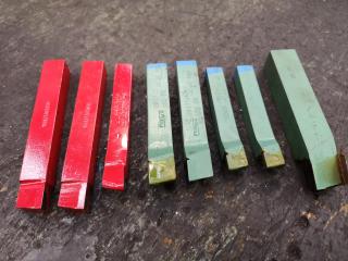 8x Assorted Carbide Tiped Lathe Cutting Turning Tools by Narex & Cintride