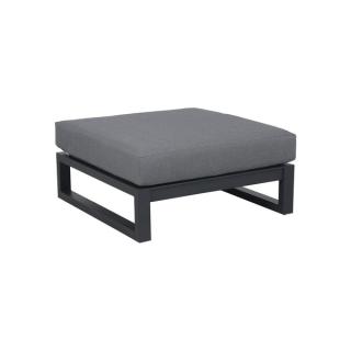 4 Seasons Aluminum Rio Square Ottoman - Charcoal