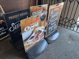 4x Free Standing Double Sided Sidewalk Signage