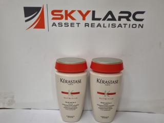2x Kérastase Nutritive Bain Satin 2 Exceptional Nutrition Shampoo 250ml