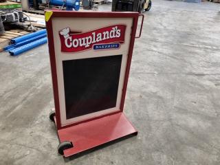 Heavy Steel Mobile Sidewalk Retail Sign Frame