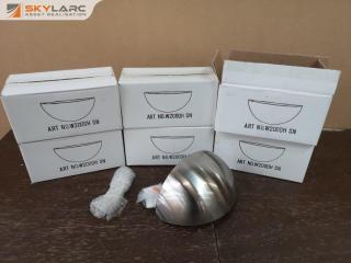 6x Silver Quarter Sphere Wall Sconce Up Lights, New