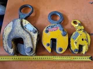 3x Vertical Plate Clamps
