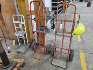 3x Sackbarrel Trolley Trucks