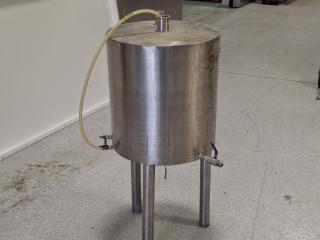 Stainless Steel Tank with Legs and Fittings